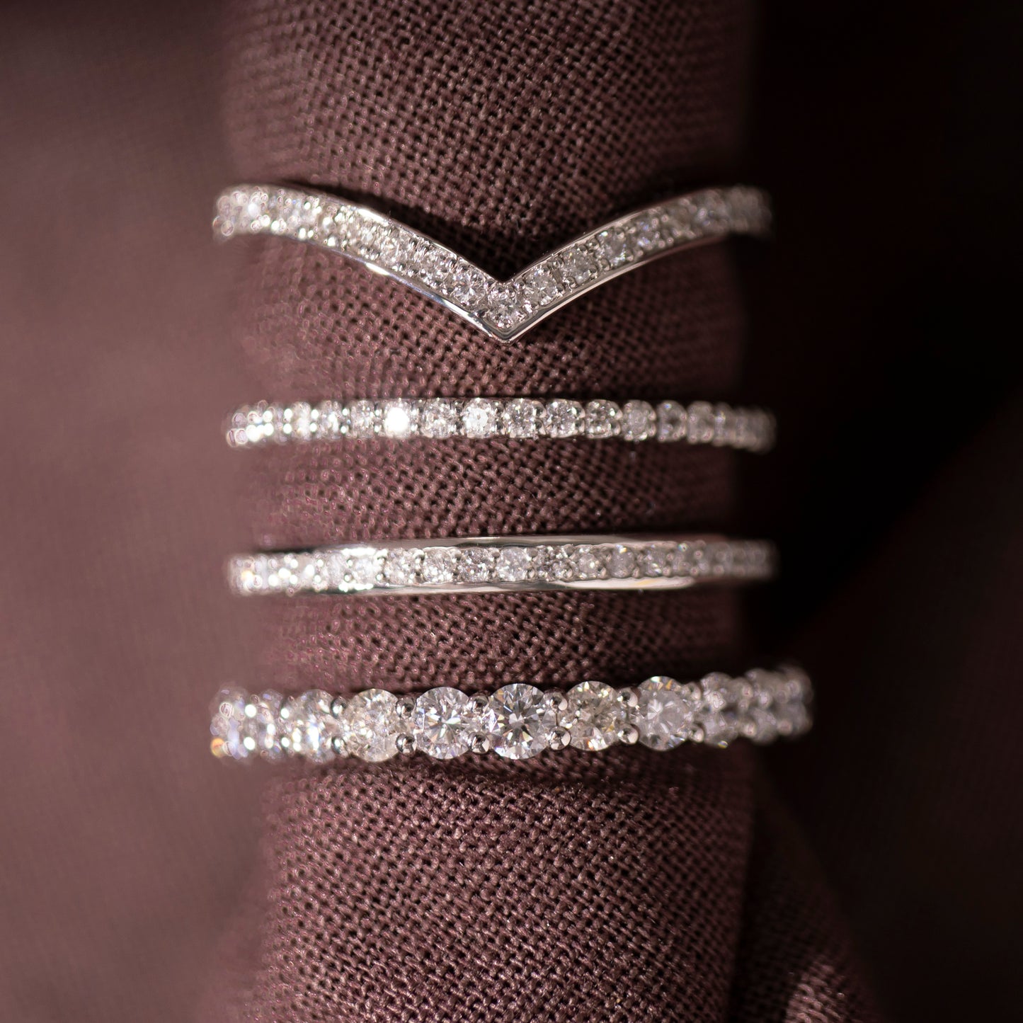 ダイヤモンド ハーフエタニティリングレール留め 1.2×25pcs(0.16ct)HERR5451