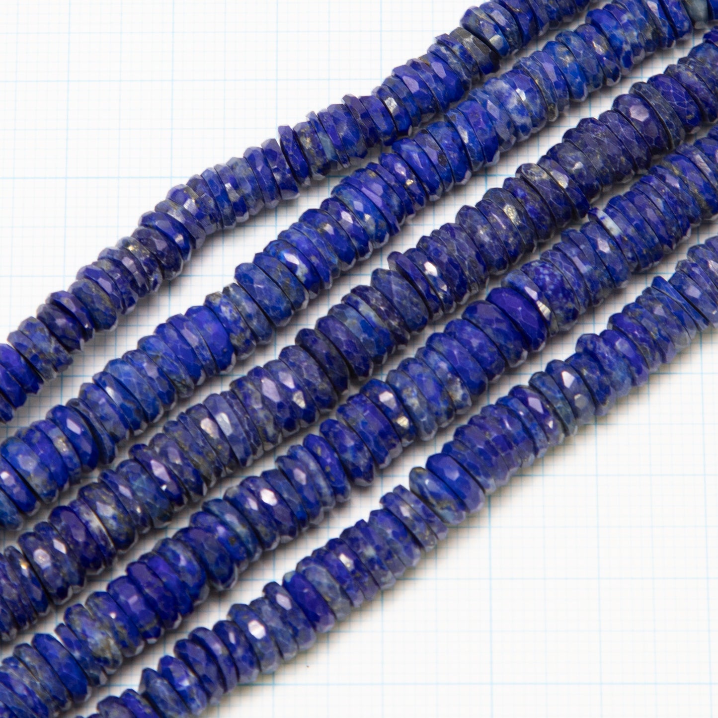 【250018】ラピスラズリへいし(1連35cm幅7mm)