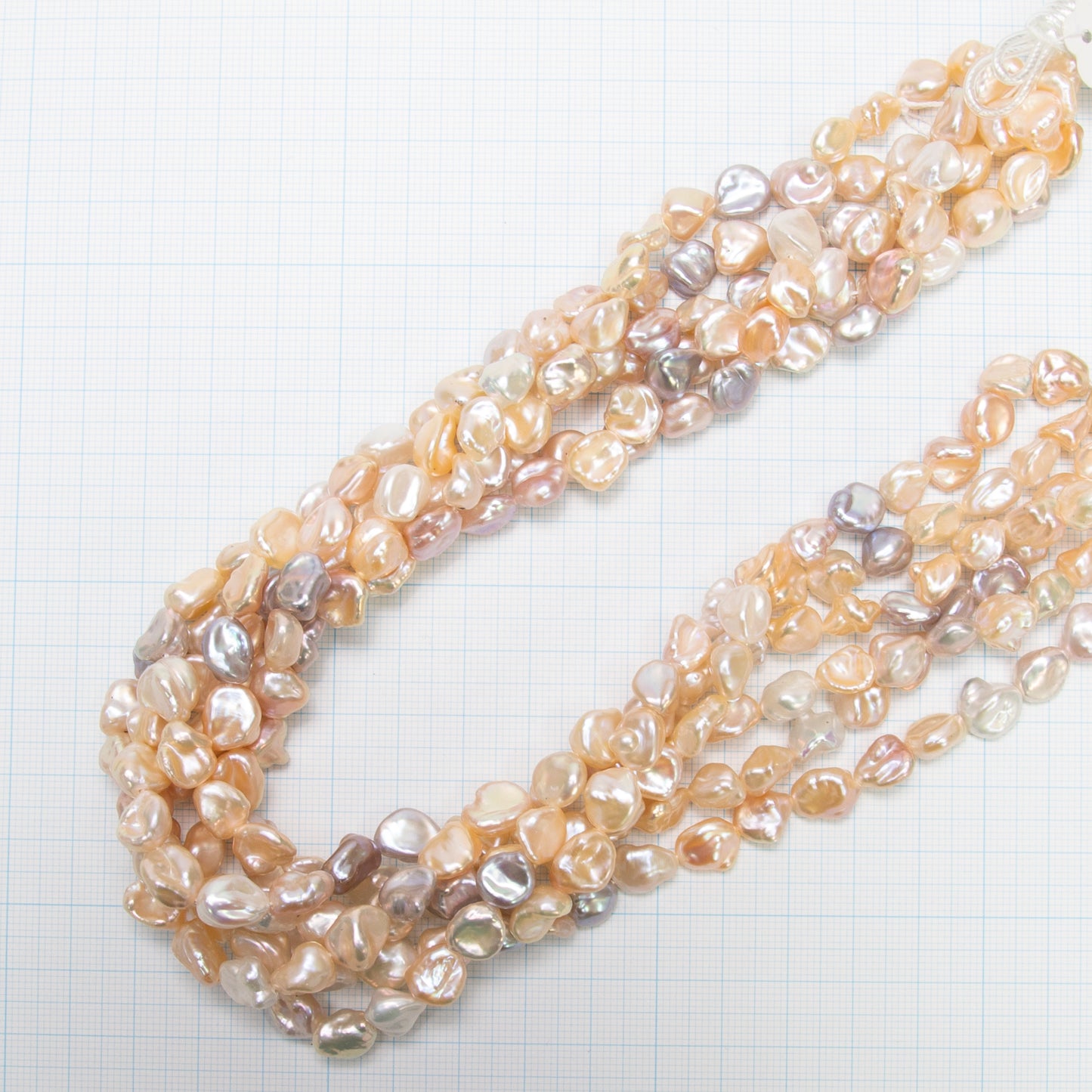 【250086】天然色!淡水パールバロック約9~10mm×8~9.5mm(1連40cm)