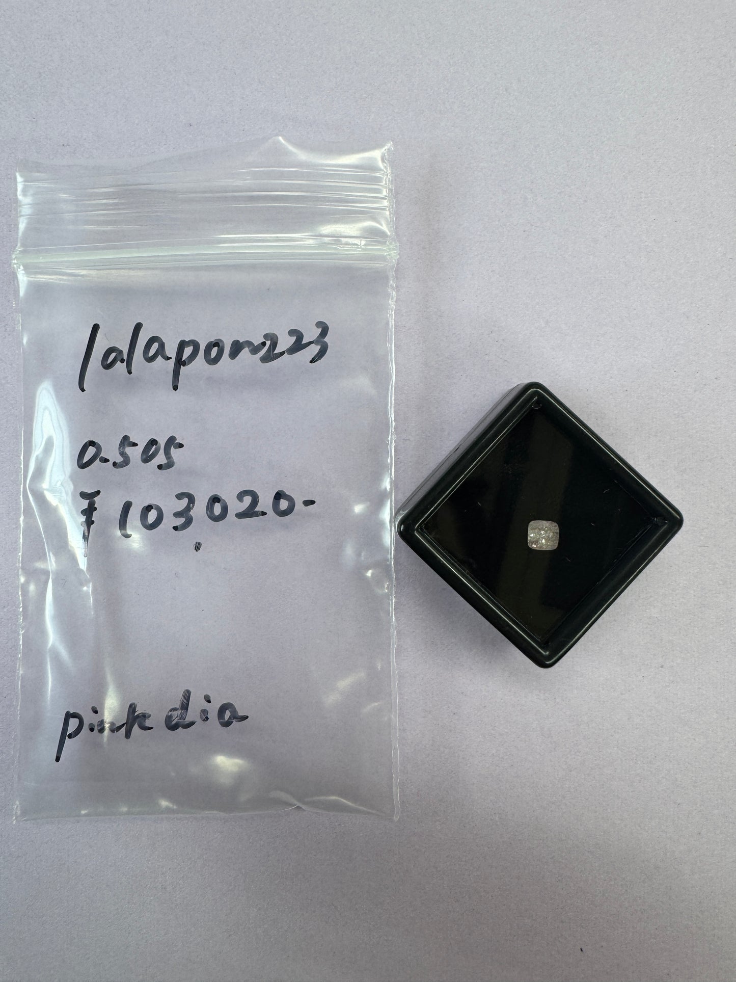 ネックレス加工 K18PG チェーンK18WG 爪留め 0.505ct