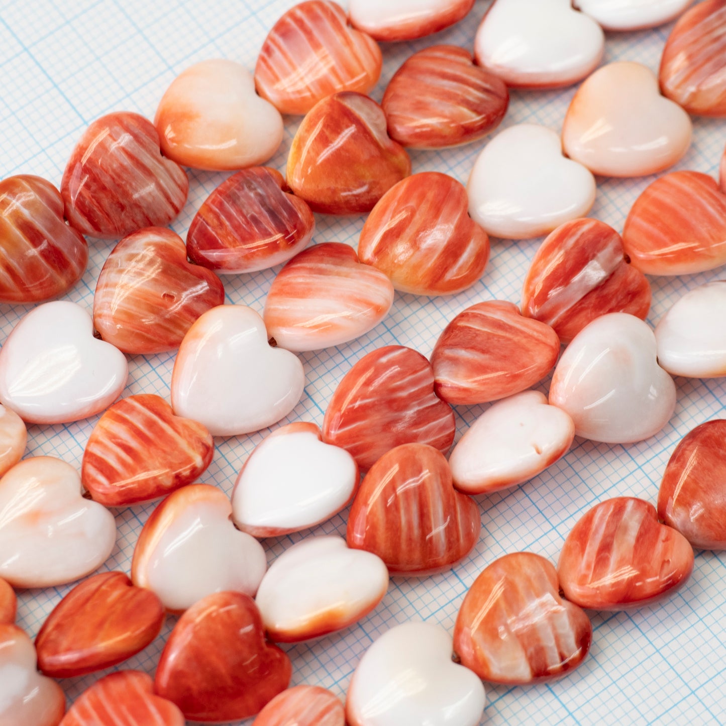 スパイニーオイスター ハート12mm【N2402-A12】