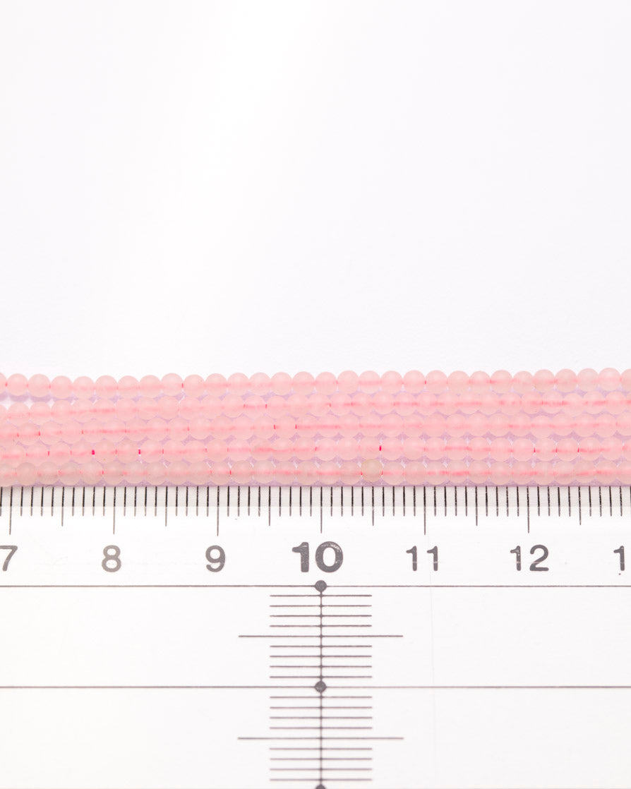 ローズクォーツ ラウンドフロスト 2.2mm(±1mm) 【1035】