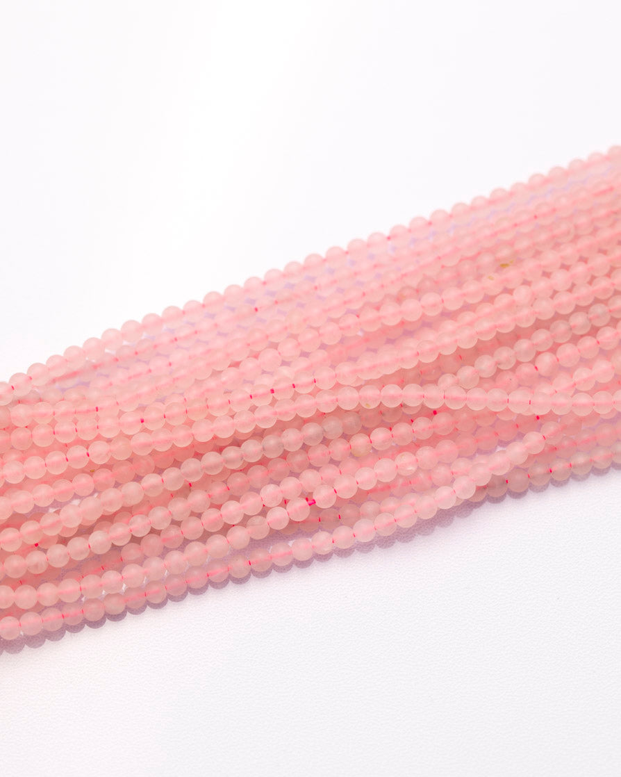 ローズクォーツ ラウンドフロスト 2.2mm(±1mm) 【1035】