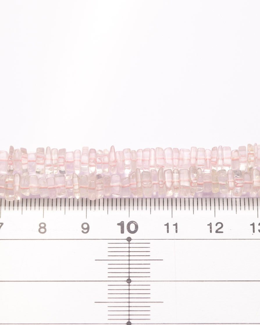 ローズクォーツ スクエア 正面穴 5×5(±1mm)【1039】