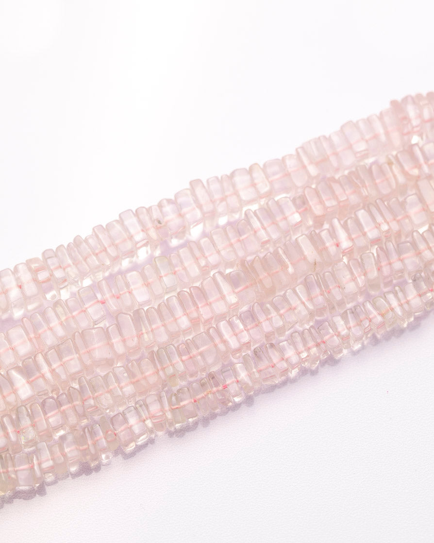 ローズクォーツ スクエア 正面穴 5×5(±1mm)【1039】
