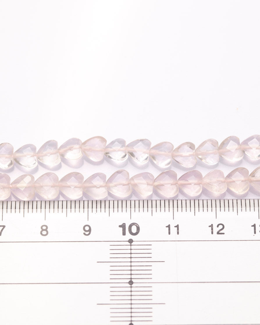 ローズクォーツ ハートカット 縦穴 5.5×6(±1mm)【1040】