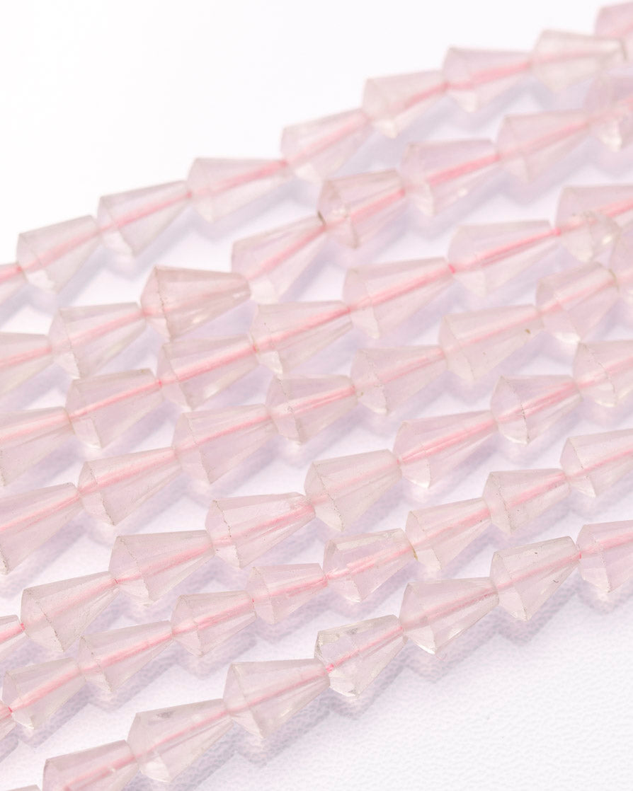 ローズクォーツ ドロップ 縦穴 5.5×3.5(±1mm)【1041】