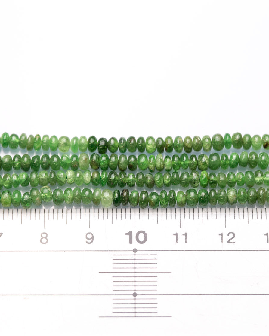 グリーンガーネット ボタンプレーン 3.5mm(±1mm)【1042】