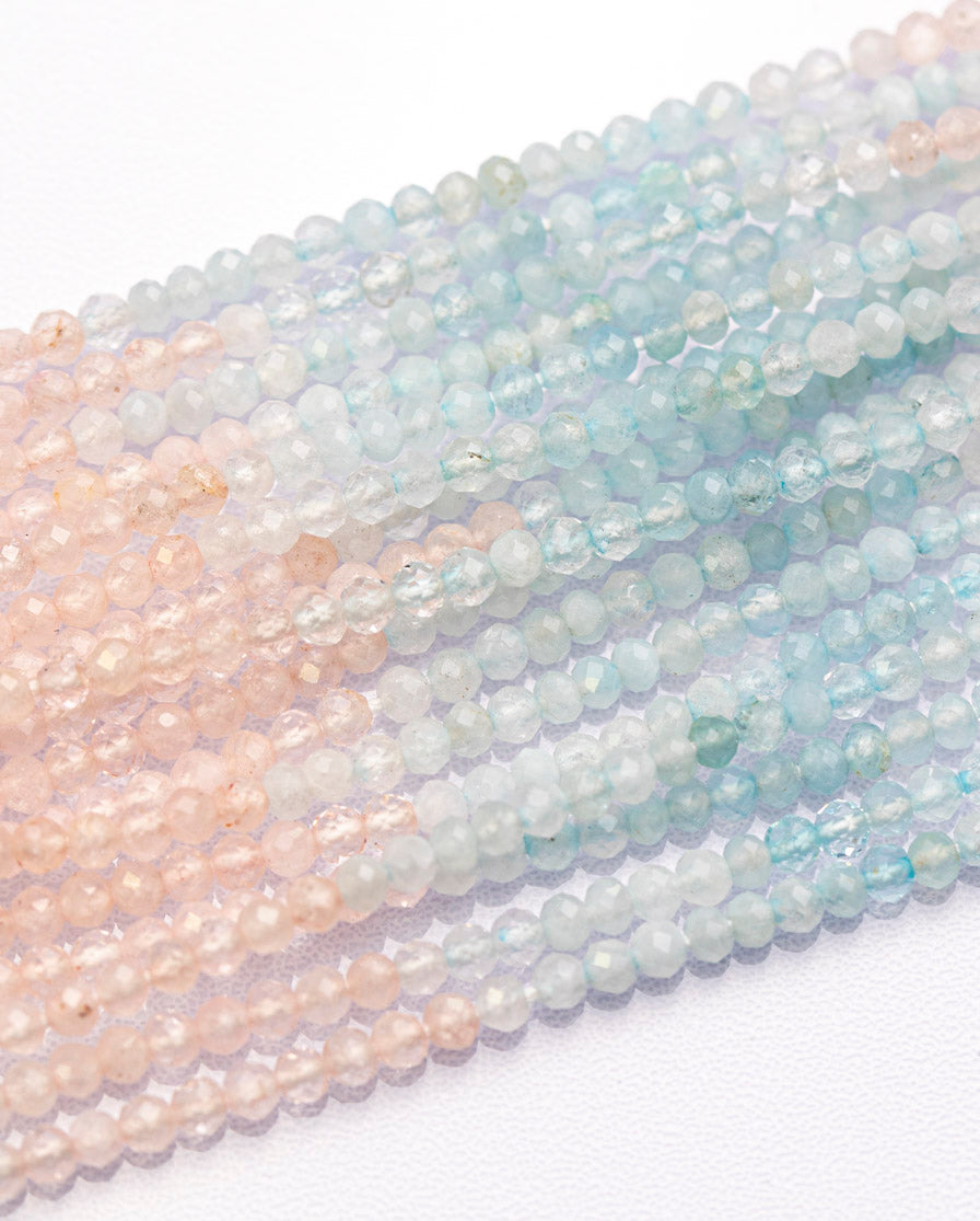 【1118】アクアマリンモルガナイト ラウンドカット 2mm(±1mm)