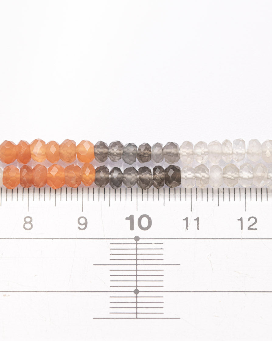 【1149】【1150】マルチカラームーンストーン ボタンカット 4mm(±1mm)