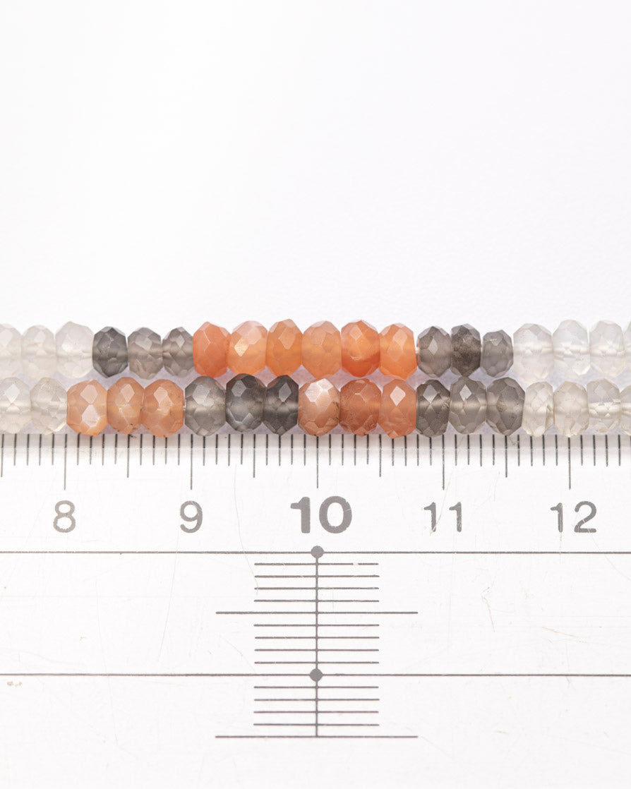 【1149】【1150】マルチカラームーンストーン ボタンカット 4mm(±1mm)