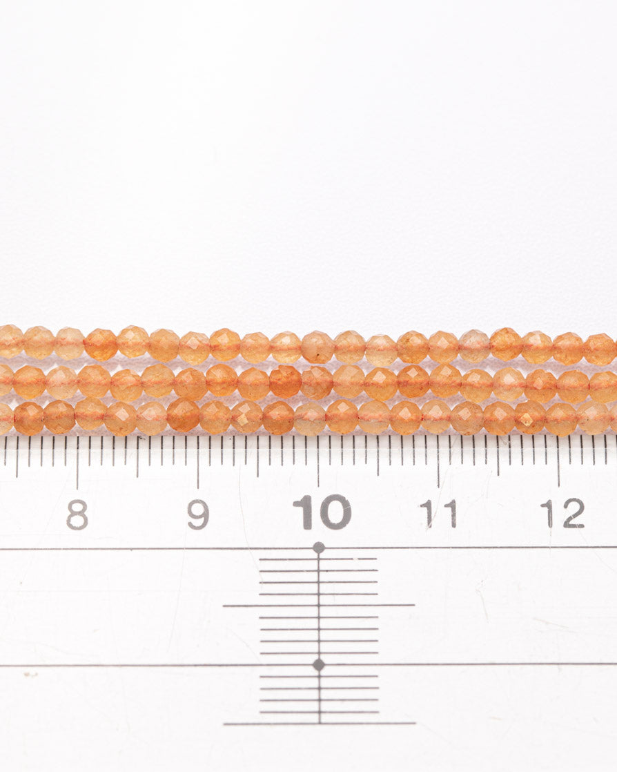 オレンジアベンチュリン ラウンドカット 2.7mm(±1mm)【1173】