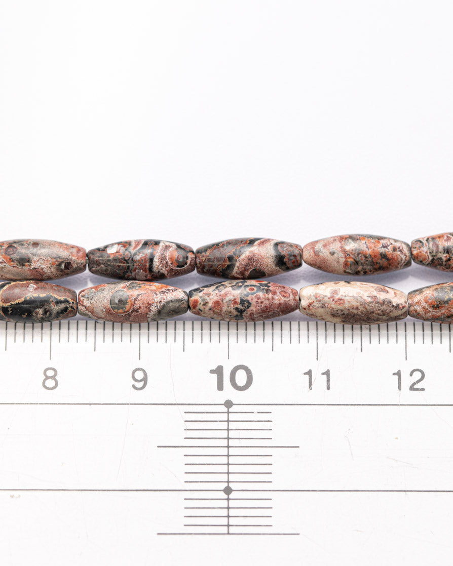 レオパードスキンジャスパー ライスプレーン 12×5mm(±1mm)【1204】