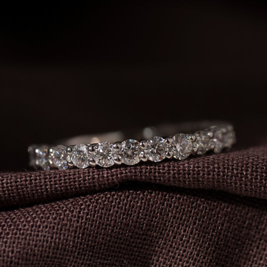 ダイヤモンド ハーフエタニティリング2.5mm 17pcs (1.14ct)RR315