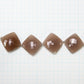 【250036】★ﾏｲｸﾛ!チョコレートムーンストーン　1点物！　20×20㎜　斜め穴