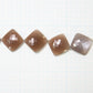 【250036】★ﾏｲｸﾛ!チョコレートムーンストーン　1点物！　20×20㎜　斜め穴