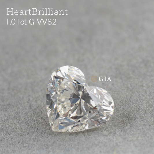 天然ダイヤモンド【形きれい！】GIA鑑定書付き 1.01ct ハートシェイプ