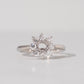 RDR430001ラウンド枠0.3ct（4.3mm） 取り巻き2.5mm=8pcs