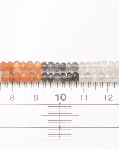 【1149】【1150】マルチカラームーンストーン ボタンカット 4mm(±1mm)
